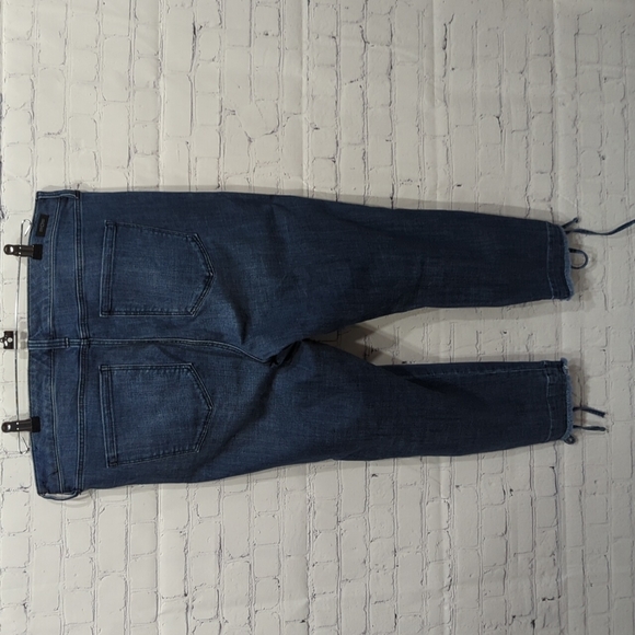 Liverpool The Skinny Crop Jeans 14/32 Dark Wash Raw Hem - Picture 5 of 6